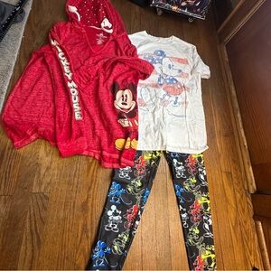 Womens Large/XL Disney World Mickey Mouse Outfit Bundle